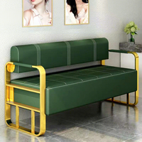 Chaise d'attente pour salon de coiffure, salon de beauté, magasin de vêtements, espace de repos, design moderne, style simple, cuir synthétique, mobilier tendance