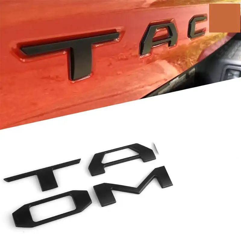 3D приподнятый значок с эмблемой задней двери, буквы подходят для 16-19 Toyota Tacoma