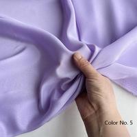 Kain Brokat Mulberry 100% 12MM CDC Warna Solid Tipis Rajutan Ringan untuk Gaun Pernikahan