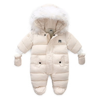 Combinaison d'hiver chaude en coton pour bébé garçon grenouillère pour bébé fille vêtements en feutre pour bébé garçon