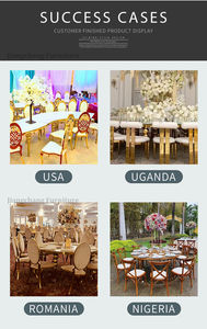 Chaises de mariage royal d'or chaises d'événement de caméléon d'acier inoxydable - Product Image 6