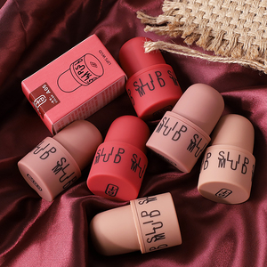 Recién llegado, Mini maquillaje de esmalte de labios bonito, colorete rojo de larga duración, barro, sello único, brillo de labios mate, lápiz labial líquido - Product Image 6