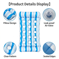 Matelas flottant gonflable double, respirant et rafraîchissant, pour piscine, plage et océan