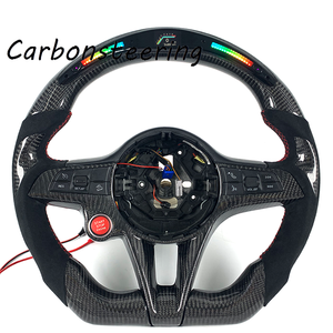 Accessori Auto per <span class=keywords><strong>Alfa</strong></span> <span class=keywords><strong>Romeo</strong></span>: Volante Personalizzato in Fibra di Carbonio per Giulia 952 Quadrifoglio QV Veloce <span class=keywords><strong>Stelvio</strong></span> - Miglioramento Interni - Product Image 1