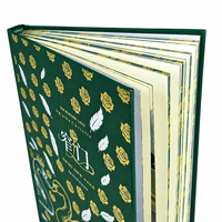Service d'impression de livres reliés de luxe sur mesure avec bords estampillés à chaud et couverture anti-poussière
