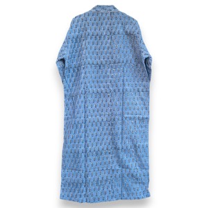 Pareo de Playa de Lujo, Estampado a Mano, 100% Algodón Satinado, Manga Larga, Largo hasta la Rodilla, Ropa de Descanso para Mujer - Product Image 6