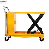 Table élévatrice à ciseaux hydraulique mobile semi-électrique pliable, capacité de charge 300KG 500KG 1000KG, vente chaude usine