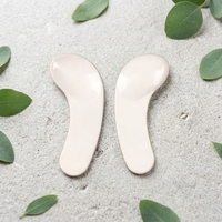 SEEME S-08 Cuillère à crème pour masque en plastique blanc