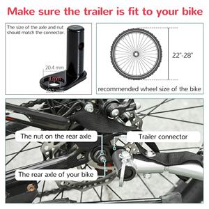 Fácil instalación Desmontable Seguridad Viaje Jogging Transporte Doble Niño Bicicleta <span class=keywords><strong>Remolque</strong></span> Camper <span class=keywords><strong>Ebike</strong></span> Pet Trailer - Product Image 5