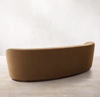 Canapé Nuage Sectionnel en Bois Méridienne Maison Canapé Simple en Bois Massif Design Courbé pour Salon ou Chambre