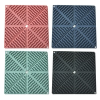 Set de table portable pliable en silicone, isolant thermique, avec sous-verres