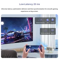 Projecteur Flixtone D9W Mini Pro 4K 2700 ANSI 1080P 360 °   Support réglable pour projecteur Beam Gimal avec système d'exploitation Android 14.0 pour cinéma maison