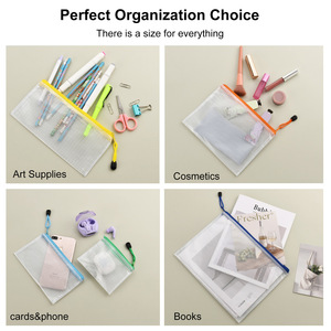 B5 B4 A3 A4 A5 <span class=keywords><strong>A6</strong></span> rõ ràng PVC lưới Organizer trường hợp nhựa tài liệu dây kéo phong bì Pouch tập tin thư mục Túi cho hộp tập tin - Product Image 4