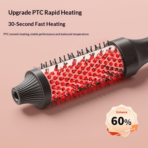 Curling Iron Brush, Ceramic Tourmaline Ionic <b>Hair</b> Curling Wand - Product Image 2
