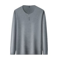 T-shirt à manches longues pour hommes, col en V, couleur unie, coupe ajustée, léger, décontracté, basique, printemps automne, 6671