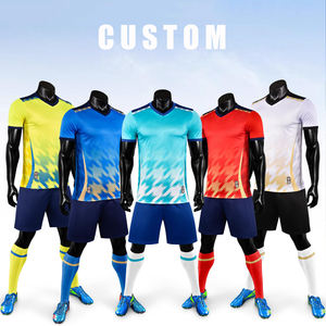 Maglia da Calcio Personalizzata OEM, Stampa Digitale, Set Completo, Asciugatura Rapida, Spandex/Poliestere, Estiva, Collo a O, Aderente con Tasche - Product Image 1