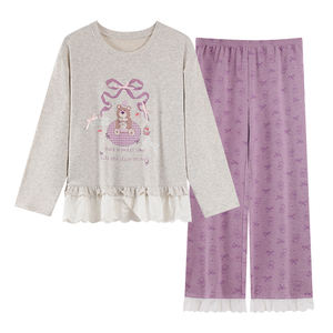 Set di indumenti da notte autunno e inverno in velluto tedesco <span class=keywords><strong>pigiama</strong></span> carino cartone animato da <span class=keywords><strong>donna</strong></span> dolce caldo Cashmere AB può indossare il <span class=keywords><strong>pigiama</strong></span> - Product Image 5