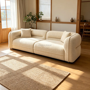 Sofá de Tela en Forma de L de Dos Plazas, Moderno, Minimalista, Personalizable, de Alta Densidad, en Oferta de Fábrica - Product Image 2