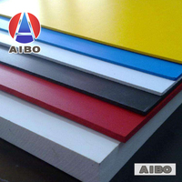 AIBO 2A Film PS laminé de 5 mm d'épaisseur, panneau en mousse KT, feuilles de plastique 1220x2440 mm pour la publicité