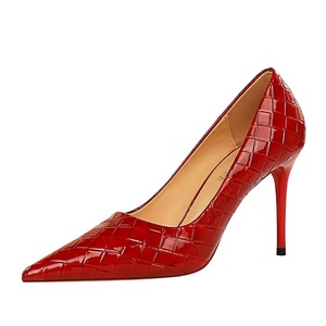 Tacones de aguja de seda de 3,74 pulgadas con incrustaciones de circón para vestido Oficina Trabajo Iglesia Boda Zapatos de noche - Product Image 1