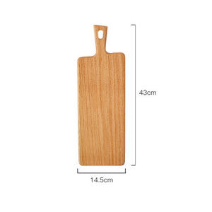 Plateau de service en bois carré H567 pour steak, fruits, pain, gâteaux, sushis, planche à découper, plateau de cuisine, bloc de découpe en bois - Product Image 6