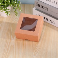Prix d'usine Boîte d'emballage cadeau pliante personnalisée en papier kraft pour gâteau de dessert avec fenêtre pour la cuisson