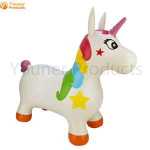 EN71 ASTMF963 Quà Tặng Trẻ Em Chất Lượng Cao Đồ Chơi Bơm Hơi Trẻ Em Cưỡi Kỳ Lân Bouncy Động Vật Phễu - Product Image 5
