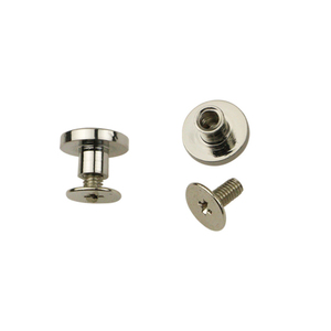 <span class=keywords><strong>Rivets</strong></span> <span class=keywords><strong>à</strong></span> vis Chicago en alliage de zinc durable avec logo personnalisé, <span class=keywords><strong>à</strong></span> double capuchon et tête plate, pour sacs en cuir et accessoires vestimentaires - Product Image 4