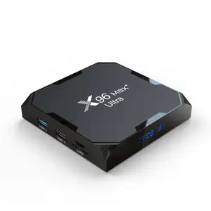 流行的TB X96max + 超4GB内存32GB只读存储器交流双频WiFi 2.4 5.8G Hz智能安卓电视盒，带USB 3.0 BT 4.0
