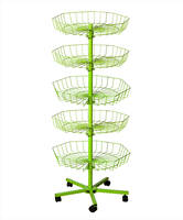 Rak display Spinner keranjang kawat bulat boneka/rak display baki putar/rak putar
