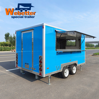 Webetter Street Tea Coffee Shop Vending Trailer Mobile Food Drink Cocktail Bar Concession Camion à glace italien avec congélateur