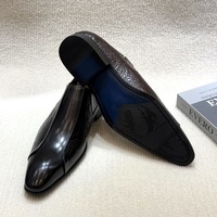 Mocassins pointus en cuir véritable imprimé alligator pour hommes chaussures habillées d'affaires respirantes pour les occasions formelles de mariage