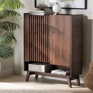 Wholesale Home Use Furniture Corridor Living Room Wooden Shoe Rack Chair Storage Cabinet