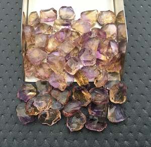 25 pièces d'amétrine naturelle brute multicolore pierre précieuse cristal de guérison non traité coupe à la main fabrication de bijoux rugueux - Product Image 3