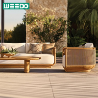 Nouveau design : Ensemble de canapés d'extérieur en teck pour villa, mobilier de jardin et de terrasse pour hôtel