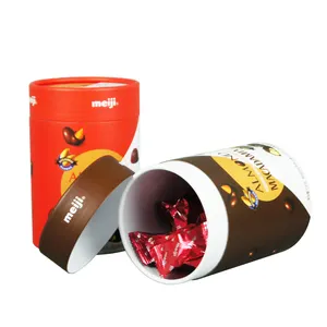 Customized Biodegradable Environmentally Friendly Food Grade Paper Cans Sealed Moisture Resistant Chocolate Paper Cans