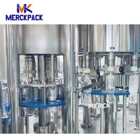 Machine de remplissage automatique d'eau minérale CGF8-8-3, ligne de production de bouteilles PET à haute vitesse 3-en-1 (rincage, remplissage, bouchage)