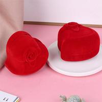 Boîte à bijoux en forme de cœur avec double anneau en fleurs de rose, nouvelle vente, design décontracté