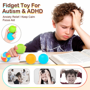 Giocattoli Antistress Portatili in Silicone per <span class=keywords><strong>Terapia</strong></span> Manuale, Senza BPA, per <span class=keywords><strong>ADHD</strong></span> e Ansia, Palline Sensoriali Testurizzate - Product Image 3