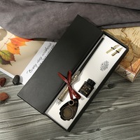 Ensemble cadeau de calligraphie pour étudiants adultes – Stylo plume en verre coloré spécial dessin animé 0,5 mm en métal pour l'art, la lettrage et la peinture