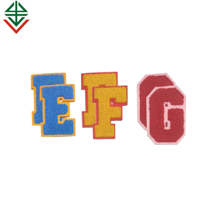 Chenille Thư Các Bản vá lỗi sắt trên chữ cái Bảng chữ cái dán 2 gói A-Z thêu chữ vá - Product Image 3