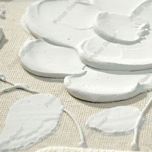 उच्च गुणवत्ता वाले हस्तनिर्मित 3 डी फूल गुलकेट और वैस प्राकृतिक जिप्सम कैनवास आधार दीवार कला चित्रकला से बनाया गया - Product Image 3