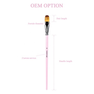 Pinceau de <span class=keywords><strong>peinture</strong></span> en Nylon, 3 couleurs rose, à manche Long, pour <span class=keywords><strong>peinture</strong></span>, gâteau, nouveau modèle, fabrication d'usine, échantillon gratuit - Product Image 5
