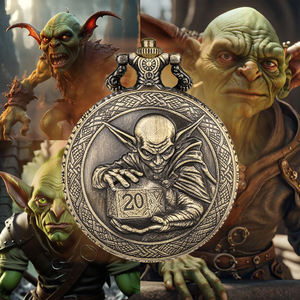Caja de Dados de Metal con Diseño de <span class=keywords><strong>Goblin</strong></span>, Contiene 7 Dados Poliédricos Metálicos Mini D20 para Dungeons & Dragons, Regalo - Product Image 3