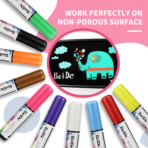 Vente en gros de marqueurs néon effaçables à sec non toxiques <span class=keywords><strong>pour</strong></span> <span class=keywords><strong>tableau</strong></span> blanc <span class=keywords><strong>tableau</strong></span> blanc fenêtre craie - Product Image 4