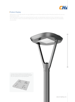 Lampe de jardin LED AC en aluminium de style élégant CHZ, IP66, 30W 40W 60W, éclairage paysager moderne pour villa