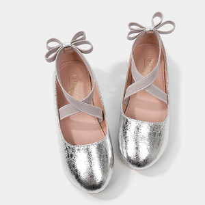 Chaussures de Danse de Performance Princesse Style Western Filles Nouvelle Collection Semelle Souple Cuir Poudré Or Argent Scintillant Été - Product Image 2