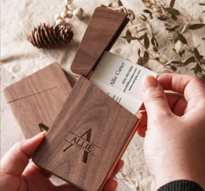 Bán Buôn Thẻ Kinh Doanh Hộp Biểu Tượng Tùy Chỉnh Thẻ Tên Chủ Di Động Bằng Gỗ Kinh Doanh Thẻ Tổ Chức Hộp - Product Image 2