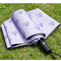 Parapluie de voyage automatique pliable en 3 sections, 8 baleines, personnalisable multicolore, UPF50++, en tissu pongé léger, avec logo – Direct Usine