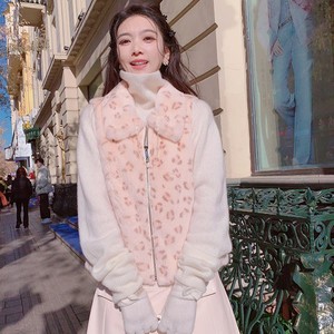 Chaleco de Piel de Visón Auténtica para Mujer, Diseño de Leopardo, Sin Mangas, para Invierno, Color Rosa - Product Image 4